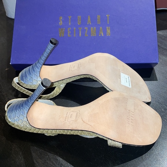 Stuart Weitzman Juliart Sea Luau Python Sandals — 9.5 — Never worn! - Picture 4 of 8